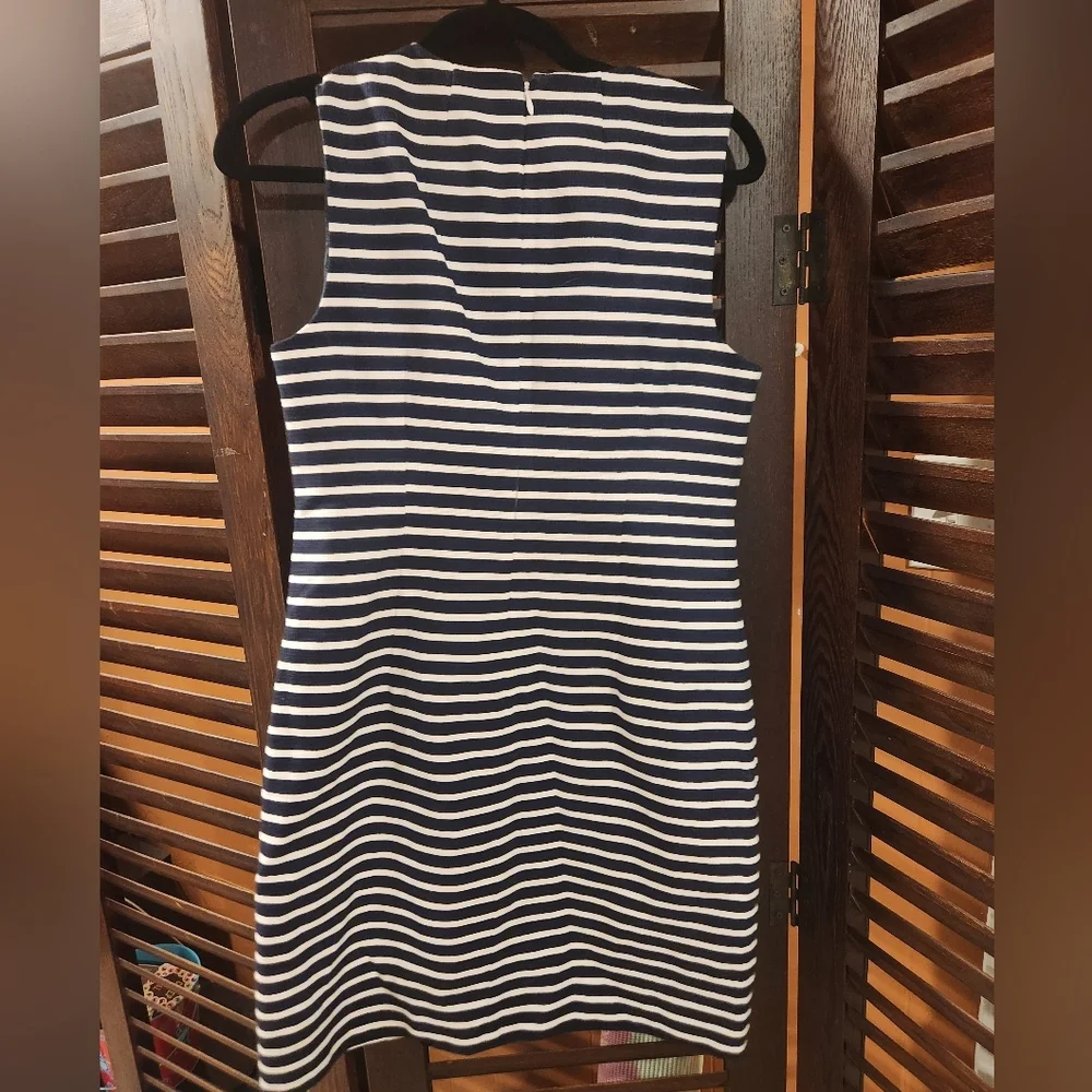 J. Crew Navy and White Striped Mini Dress